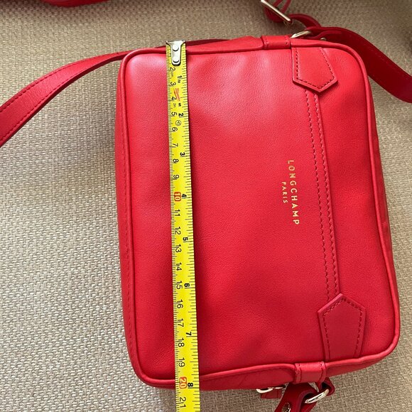 Longchamp Red Leather Crossbody Bag - Picture 14 of 14